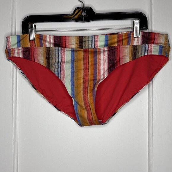 prAna Bikini Bottom Size XL Summer Wave Baja Stripes Women's Swimsuit Multi NWT - Picture 3 of 7